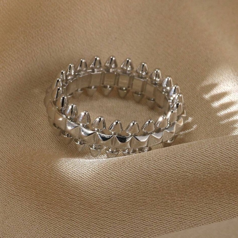 Anthropologie Silver Spiked Rings